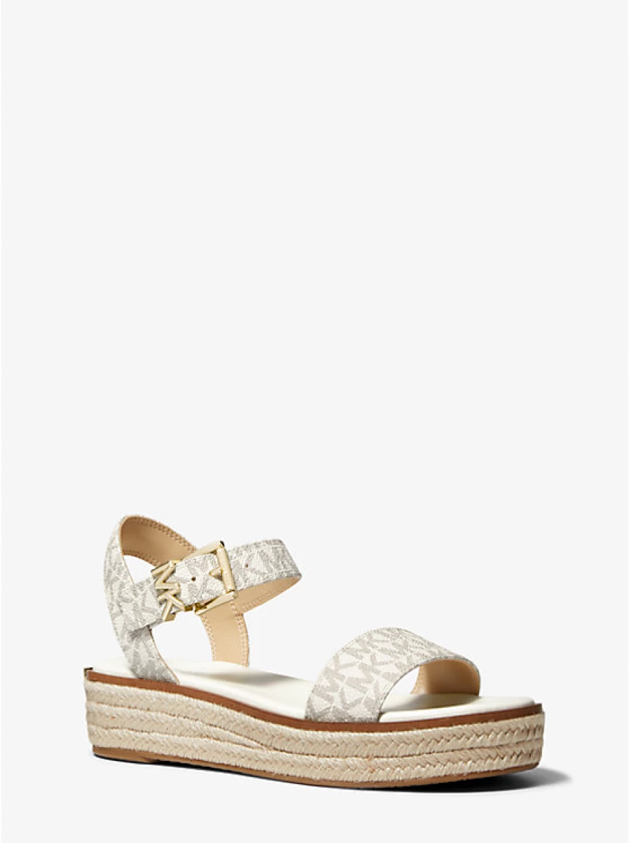 Michael Kors Women's Richie Wedge Sandals with Logo Detail