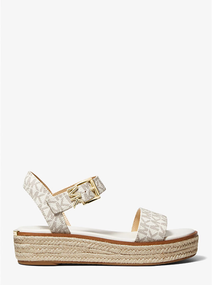 Michael Kors Women's Richie Wedge Sandals with Logo Detail