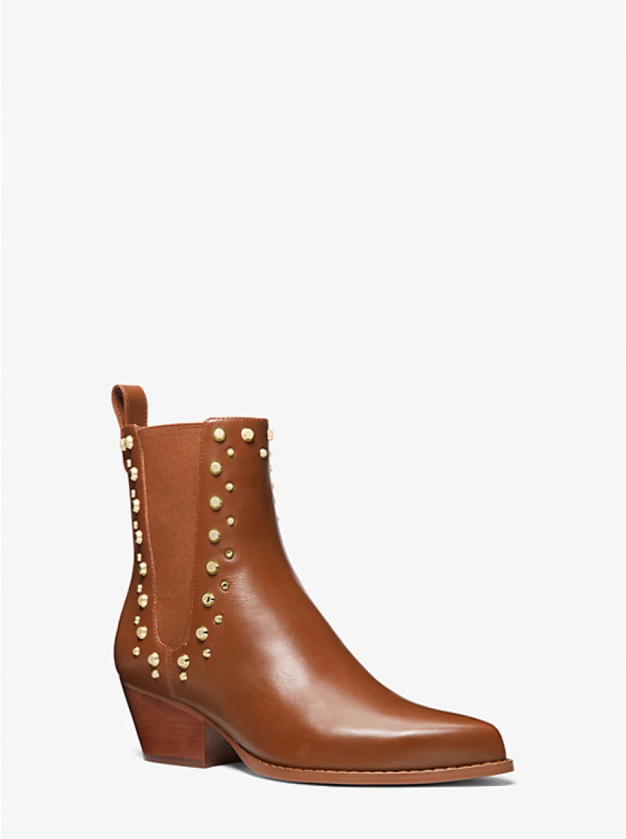 Michael Kors Women's Kinlee Leather Ankle Boots with Astor Nail Detail