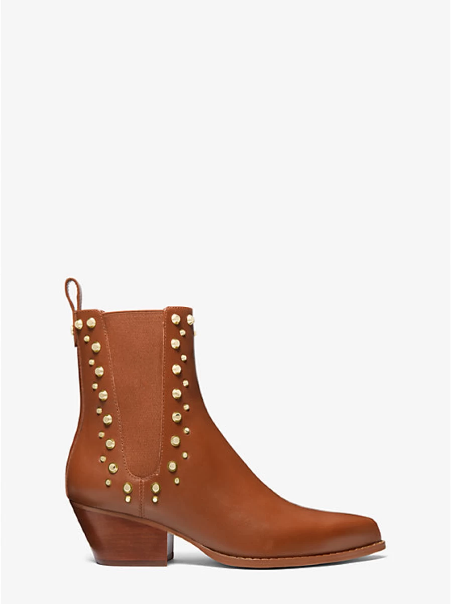 Michael Kors Women's Kinlee Leather Ankle Boots with Astor Nail Detail