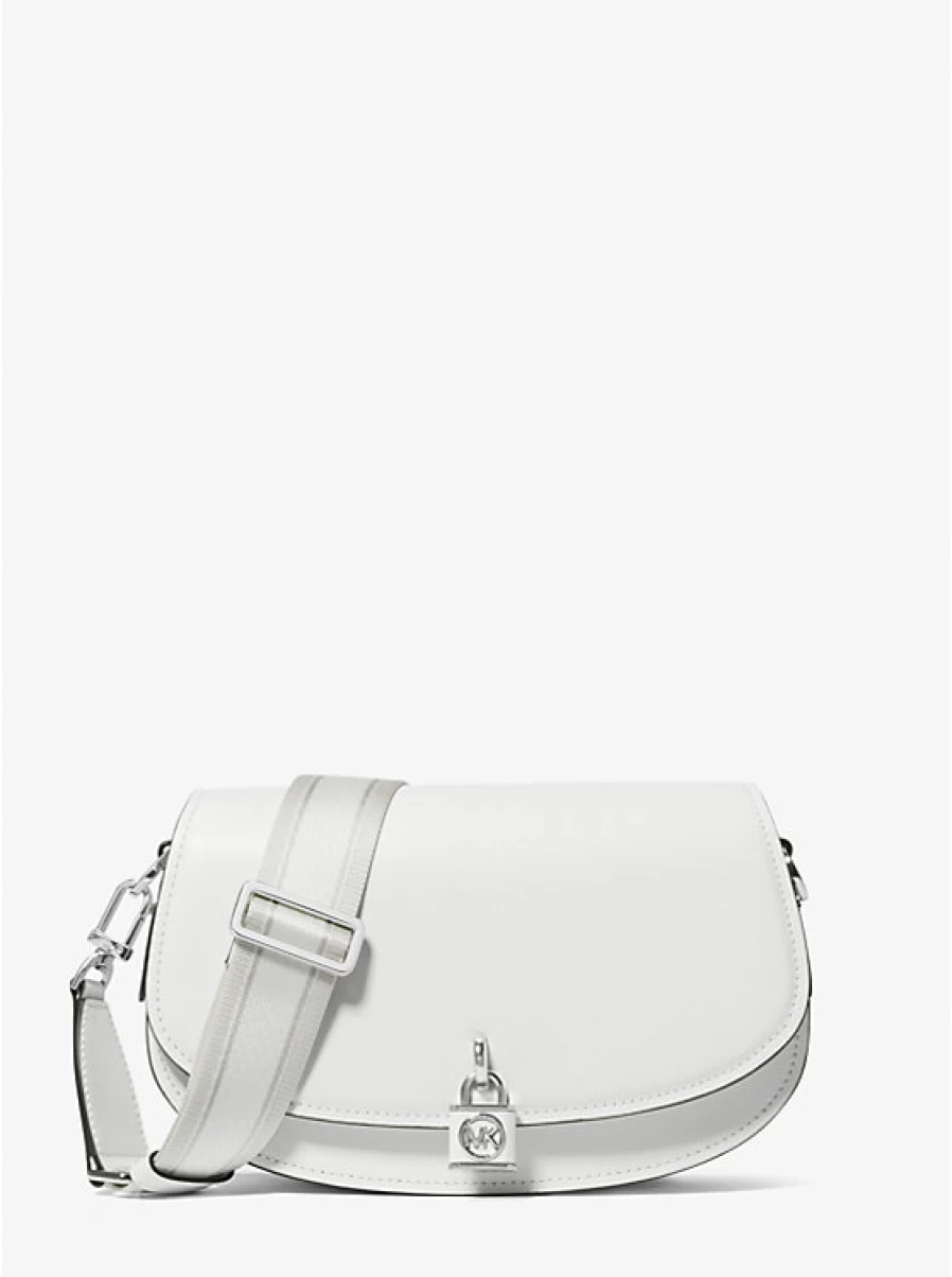 Michael Kors Mila Medium Leather Crossbody Bag for Women, Stylish Messenger Handbag