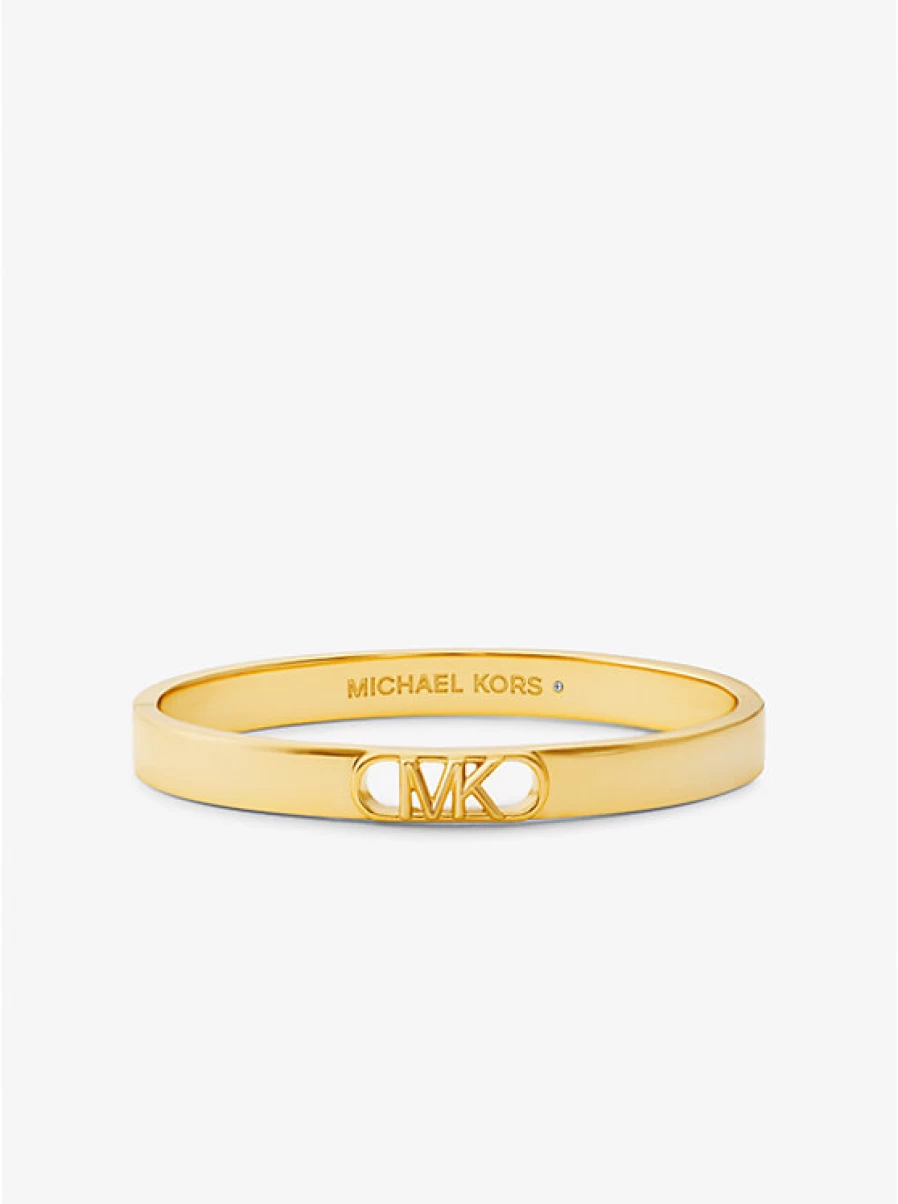 Michael Kors Women's Brass Bracelet with Precious Metal Plating and Empire Logo Design