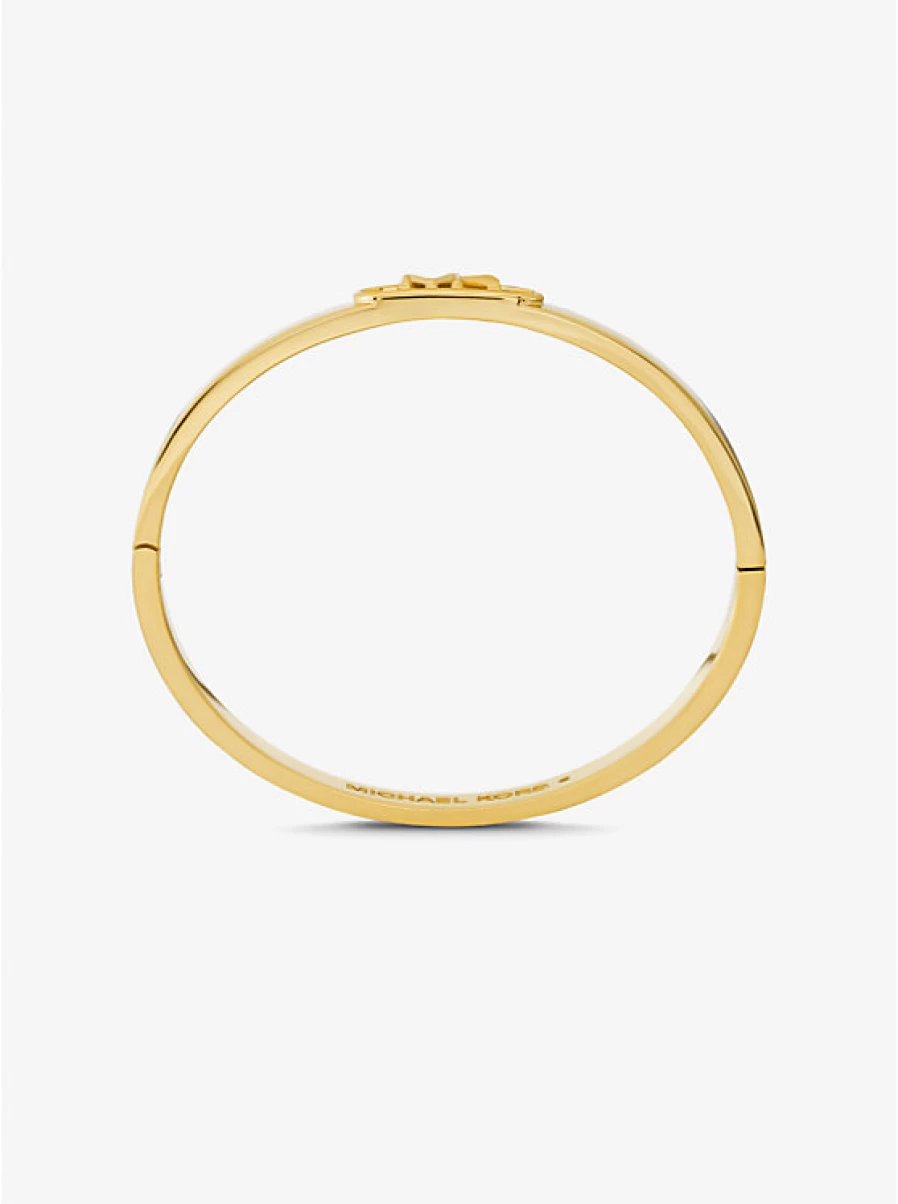Michael Kors Women's Brass Bracelet with Precious Metal Plating and Empire Logo Design