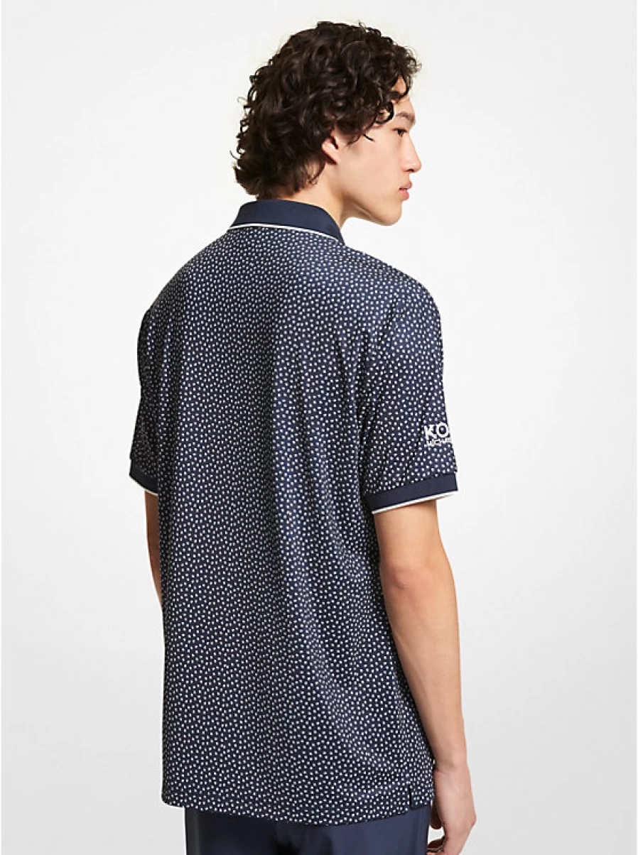Michael Kors Men's Stretch Printed Golf Polo Shirt for Comfort & Style