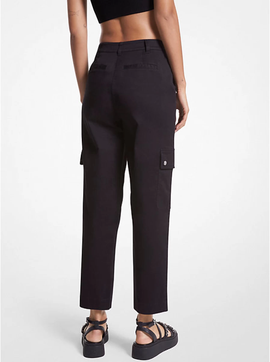 Michael Kors Women's Stretch Organic Cotton Cargo Pants - Comfortable & Stylish