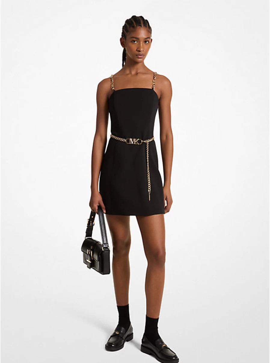 Michael Kors Women's Mini Dress with Stretch Crepe Belt - Elegant & Comfortable Fit