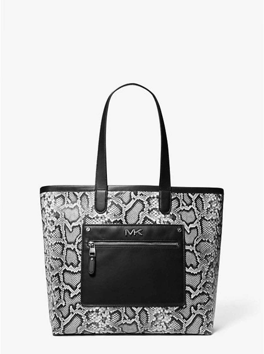 Michael Kors Men's Varick Embossed Snake Leather Tote Bag