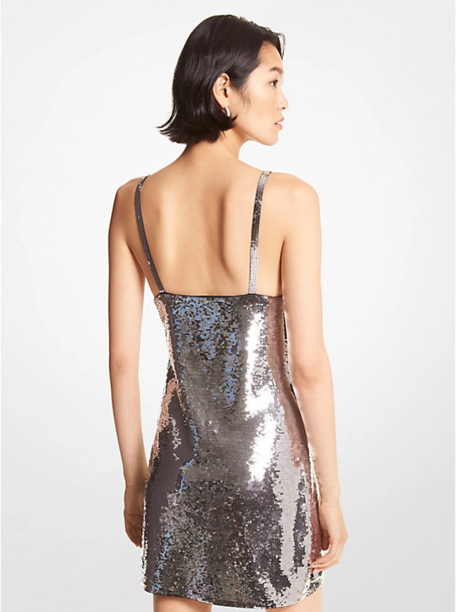 Michael Kors Women's Glitter Knitted Camisole Dress - Elegant & Shiny Party Wear
