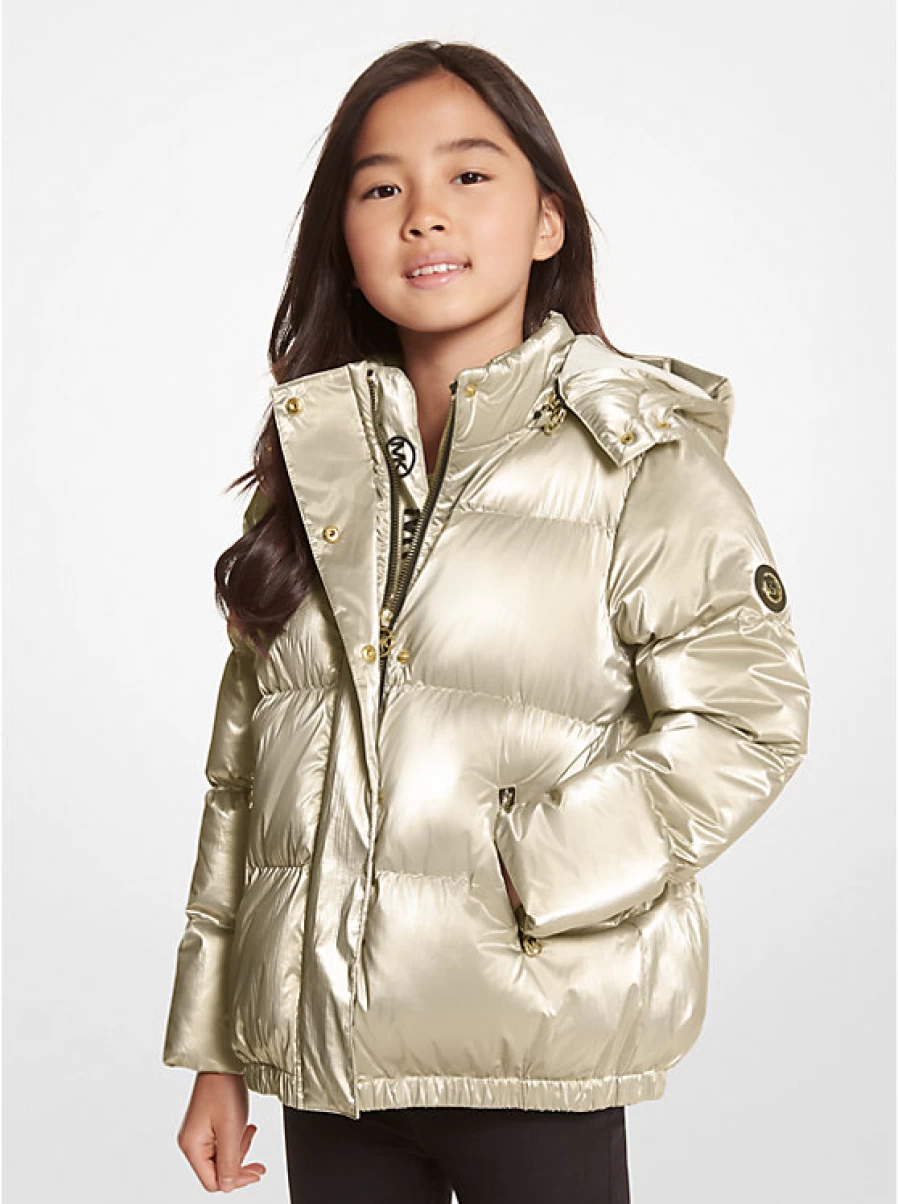 Michael Kors Kids' Waxed Quilted Jacket for Children - Water-Resistant Stylish Outerwear