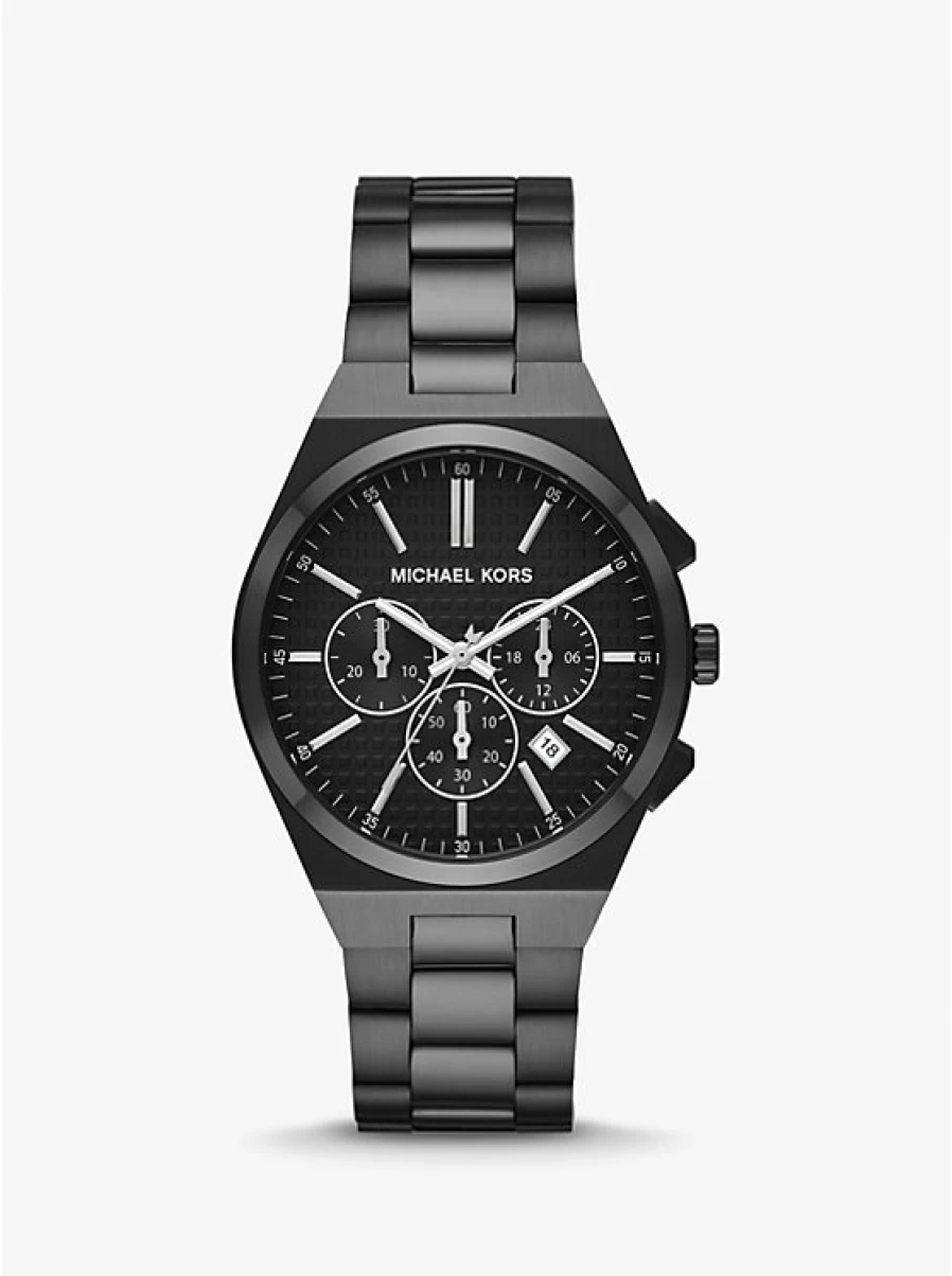 Michael Kors Men's Black Oversized Lennox Chronograph Watch