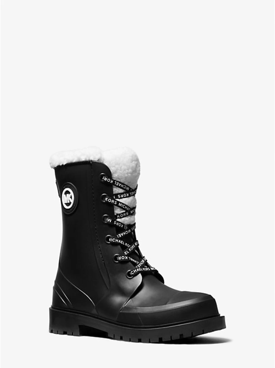 Michael Kors Women's Montaigne Rain Boots - Waterproof PVC with Faux Lamb Fleece Lining