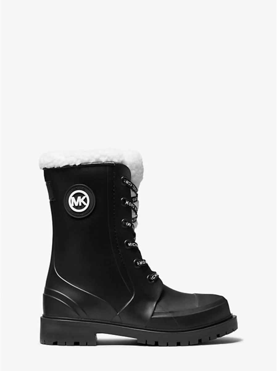 Michael Kors Women's Montaigne Rain Boots - Waterproof PVC with Faux Lamb Fleece Lining