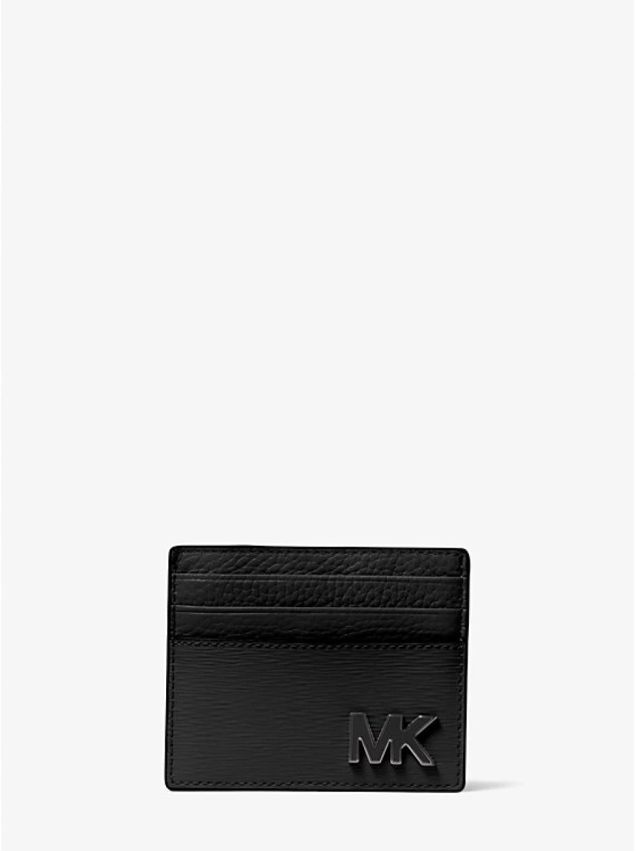 Michael Kors Hudson Leather Men's Card Holder - Slim RFID Blocking Wallet for Men