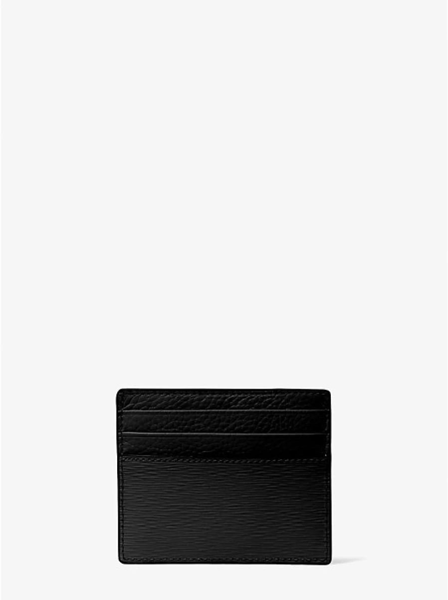 Michael Kors Hudson Leather Men's Card Holder - Slim RFID Blocking Wallet for Men
