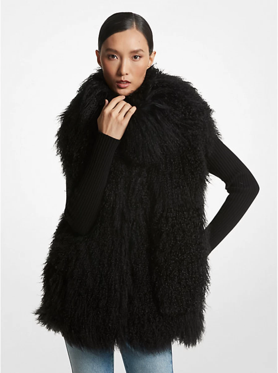 Michael Kors Women's Lamb Fleece Jacket – Cozy Winter Outerwear