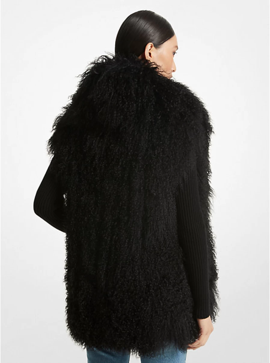 Michael Kors Women's Lamb Fleece Jacket – Cozy Winter Outerwear