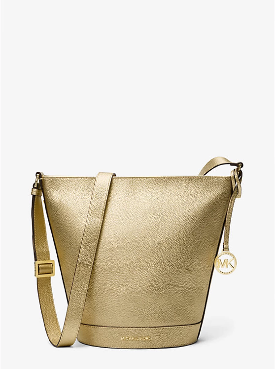 Michael Kors Women's Townsend Medium Messenger Bag in Grained Leather with Metallic Accents