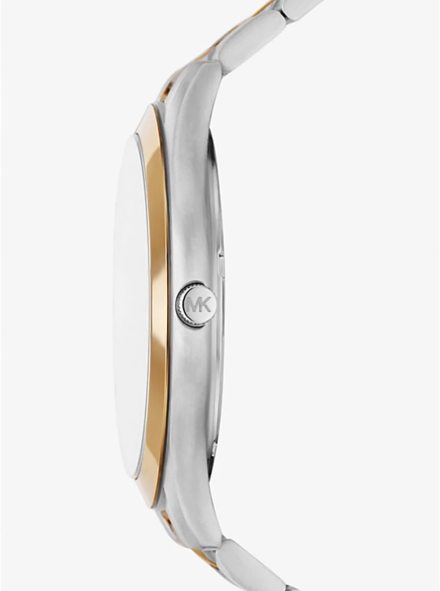 Michael Kors Men's Oversized Slim Two-Tone Stainless Steel Runway Watch