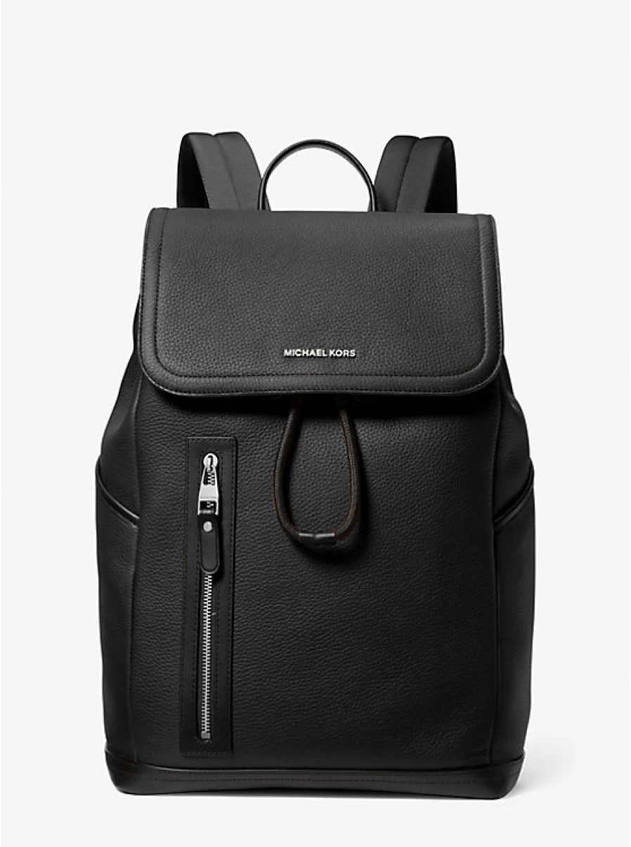 Michael Kors Hudson Utility Leather Backpack for Men - Grained Leather Durable Design