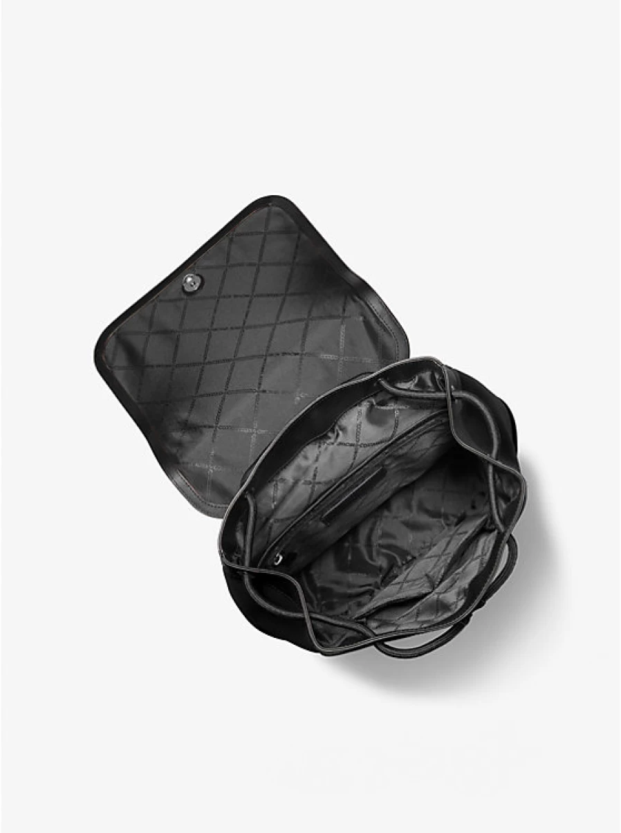 Michael Kors Hudson Utility Leather Backpack for Men - Grained Leather Durable Design