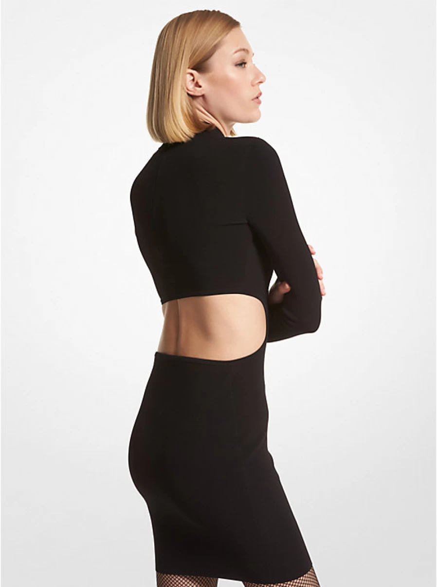 Michael Kors Women's Stretch Knit Dress with Stylish Cutout Details