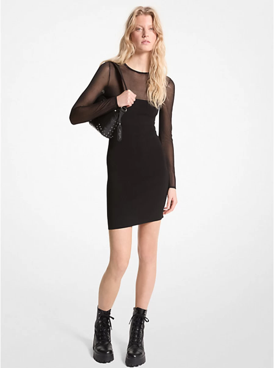 Michael Kors Women's Sheer Viscose Blend Mini Dress - Lightweight & Stylish Summer Outfit