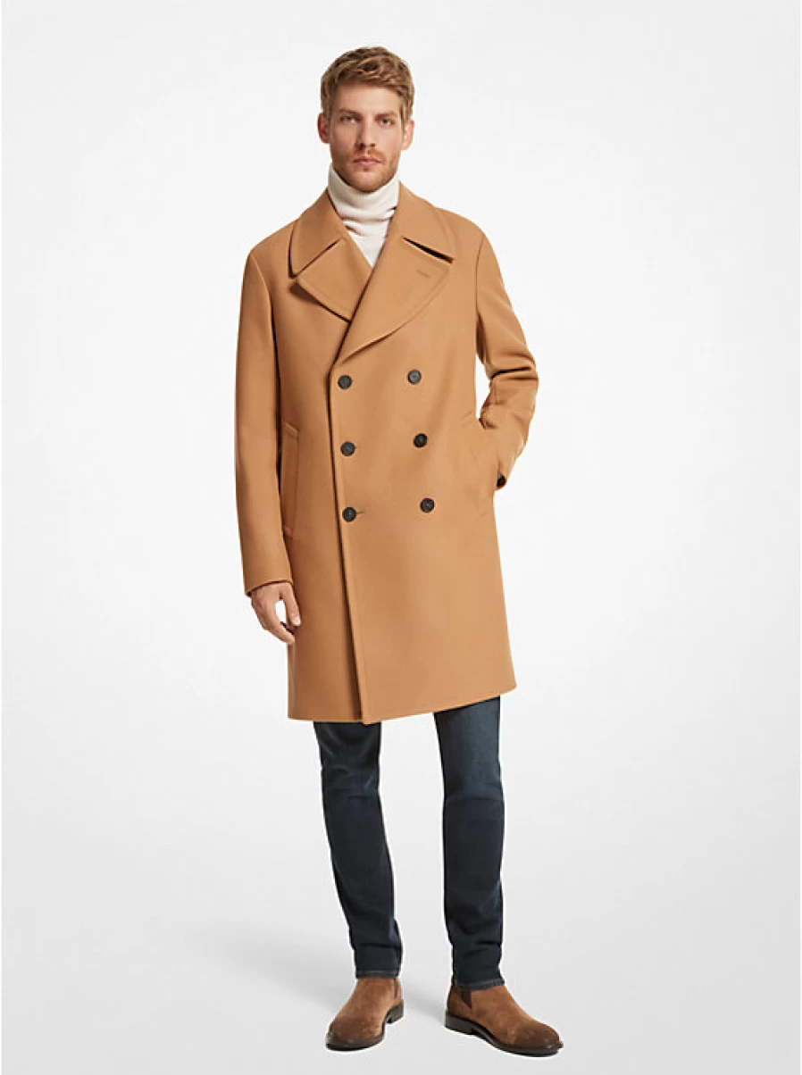 Michael Kors Men's Wool Blend Double-Breasted Overcoat