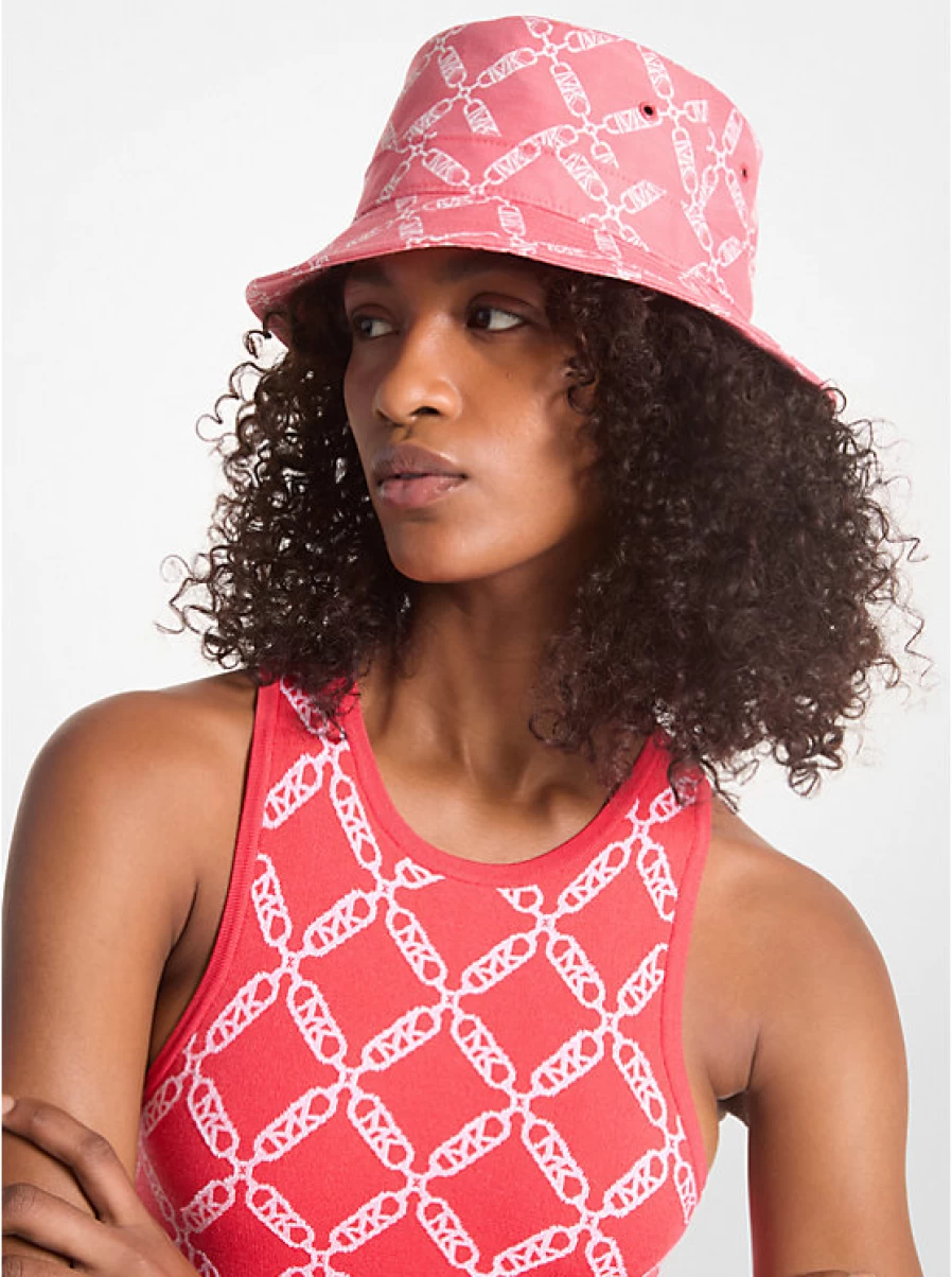 Michael Kors Women's Jacquard Cloche Hat with Empire Logo Design