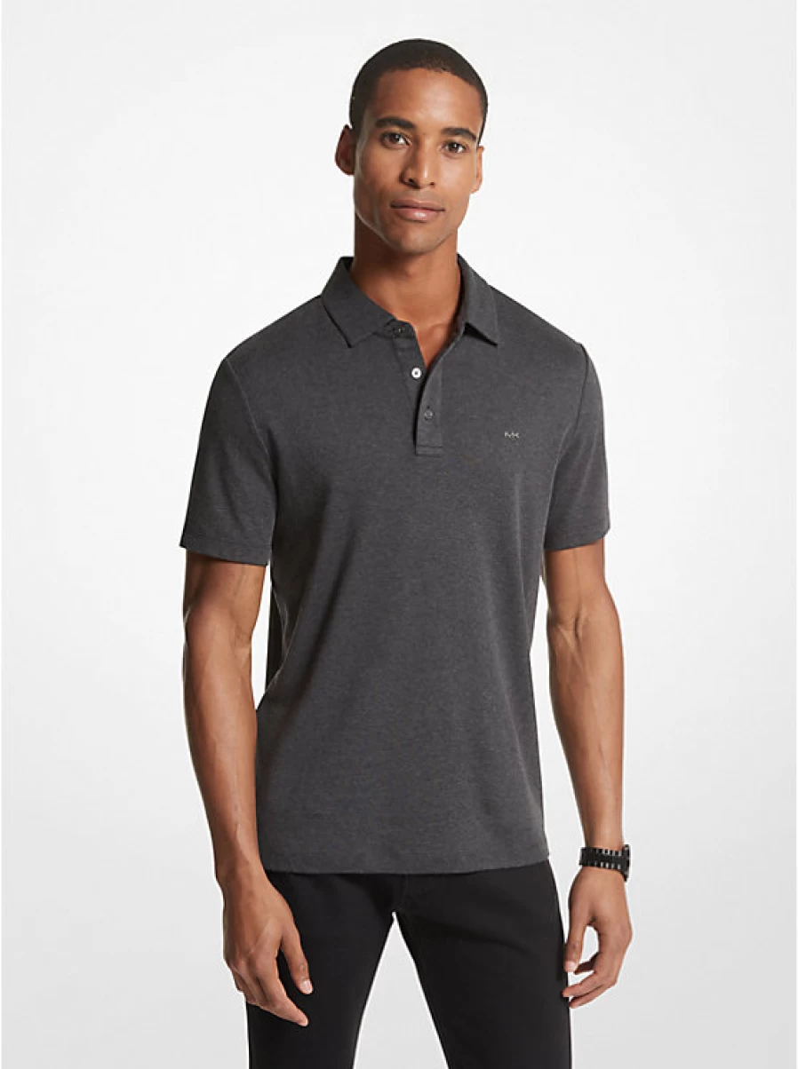 Michael Kors Men's Cotton Polo Shirt with Embroidered Logo - Classic Fit Casual Top