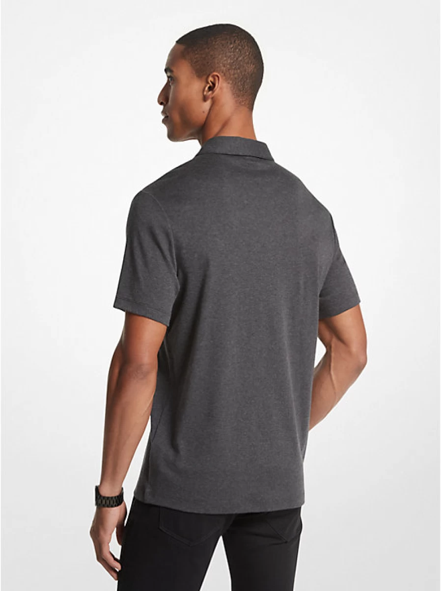 Michael Kors Men's Cotton Polo Shirt with Embroidered Logo - Classic Fit Casual Top