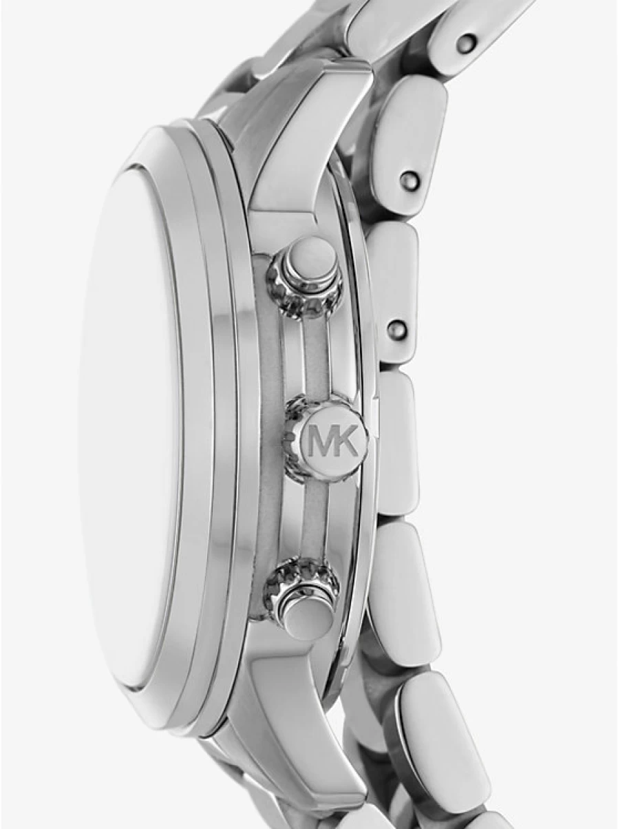 Michael Kors Women's Runway Silver-Tone Stainless Steel Wraparound Watch