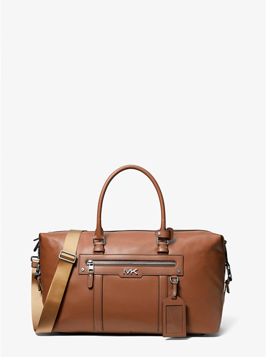 Michael Kors Varick Genuine Leather Travel Bag for Men & Women - Stylish Durable Carry-On Luggage