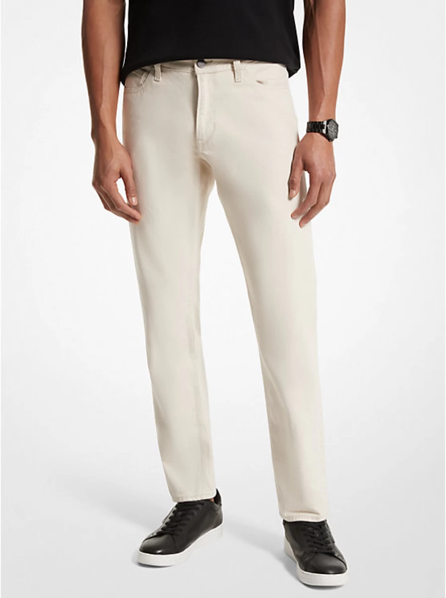 Michael Kors Men's Stretch Cotton Linen Blend Slim Fit Jeans for Comfort and Style