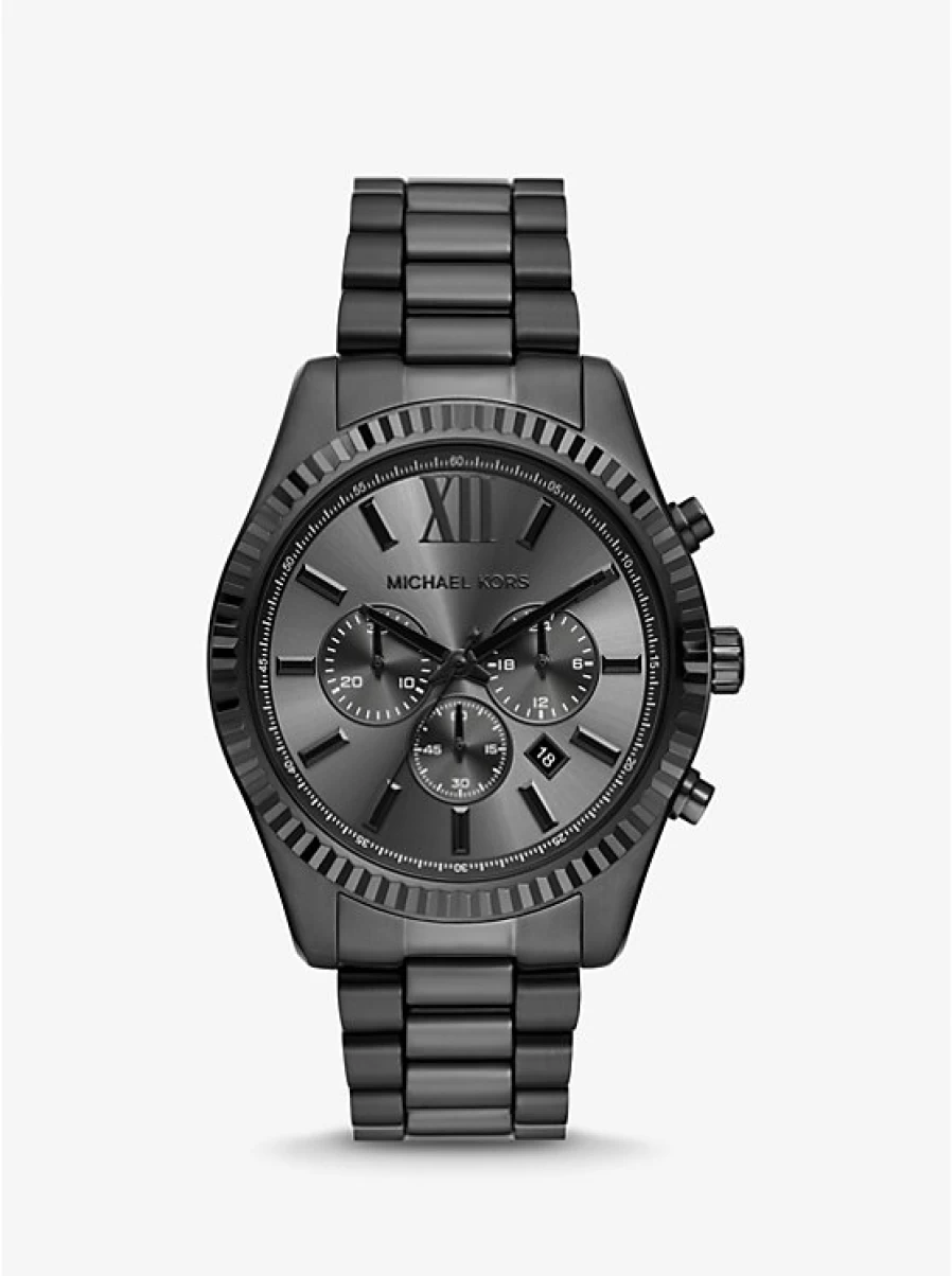 Michael Kors Men's Lexington Oversized Black Tone Watch