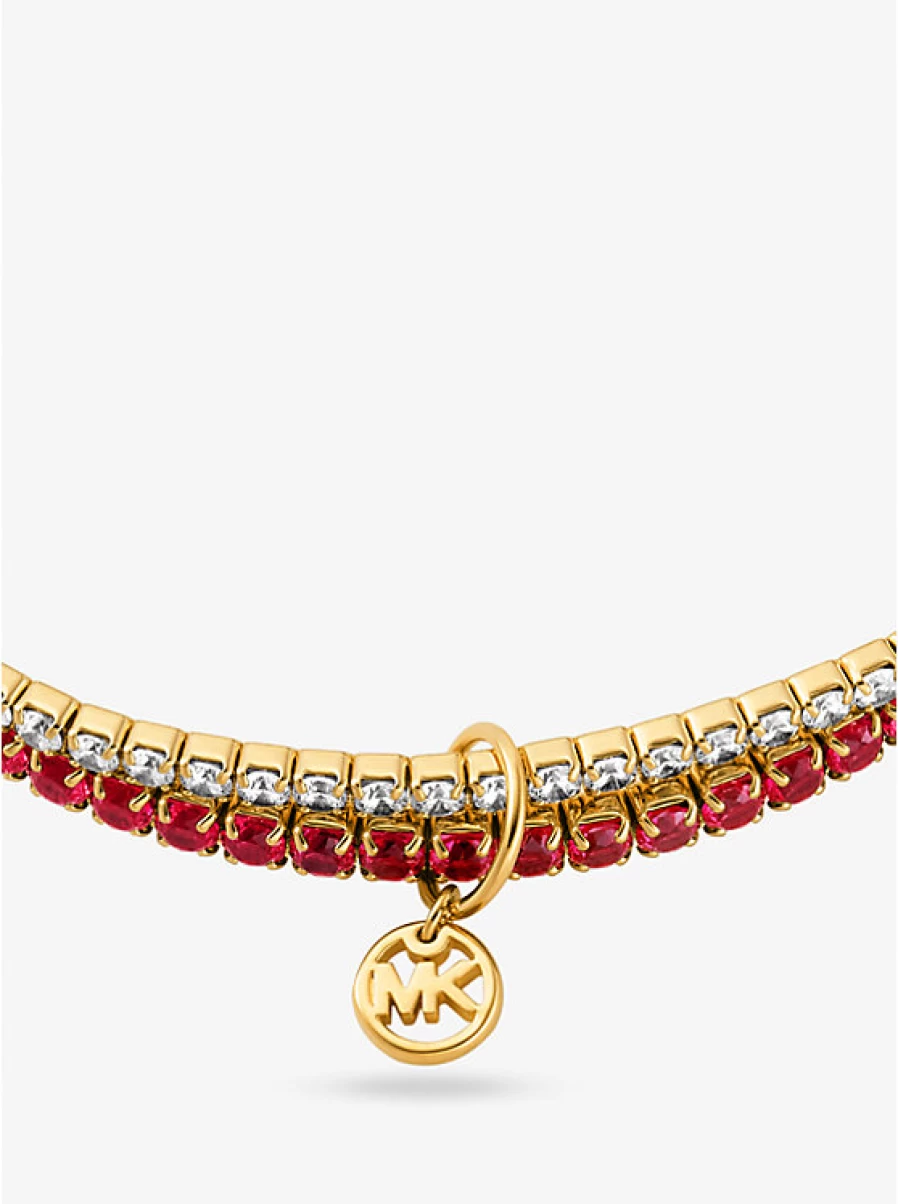 Michael Kors Women's Two-Tone River Bracelet - Double Brass Band with Precious Metal Plating