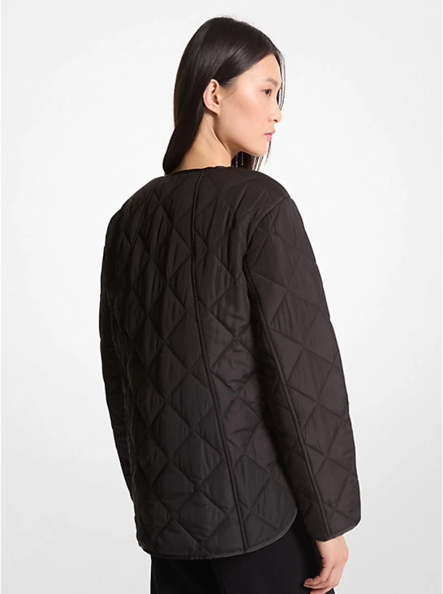 Michael Kors Women's Quilted Military Jacket - Stylish Outerwear for Fashionable Comfort