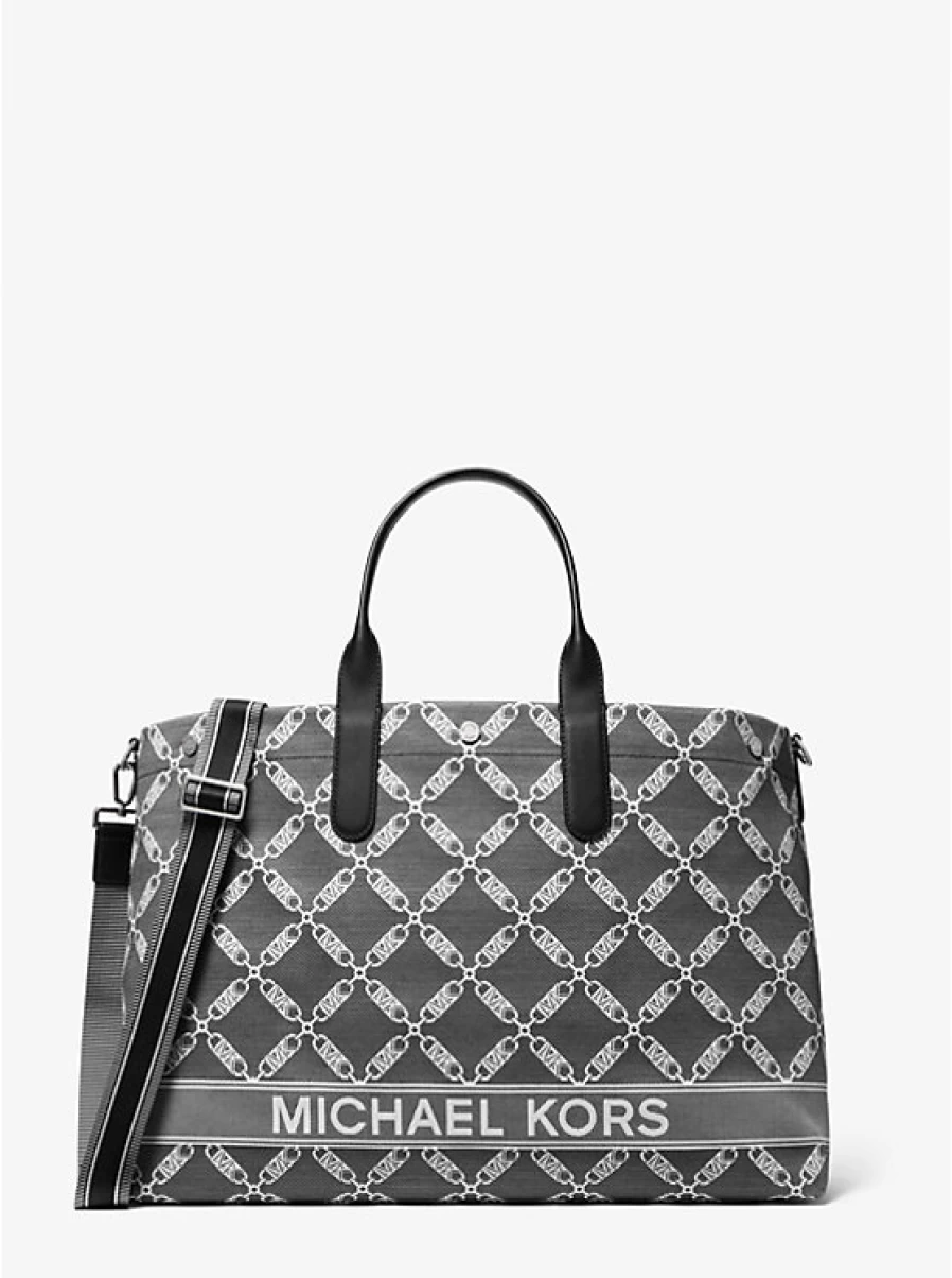 Michael Kors Hudson Oversized Empire Logo Jacquard Tote Bag for Men