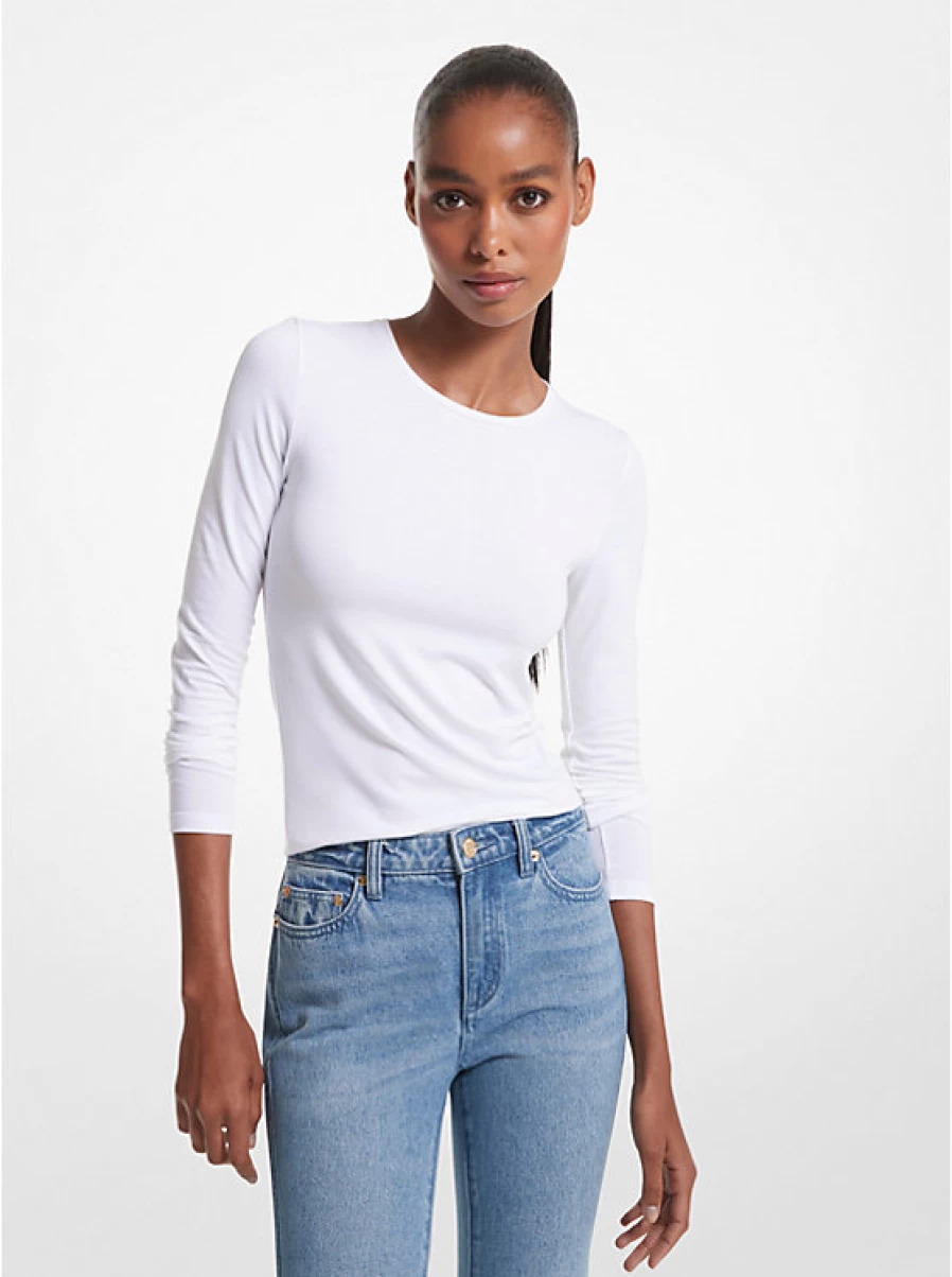 Michael Kors Women's Stretch Viscose Blouse - Comfortable & Stylish Tops