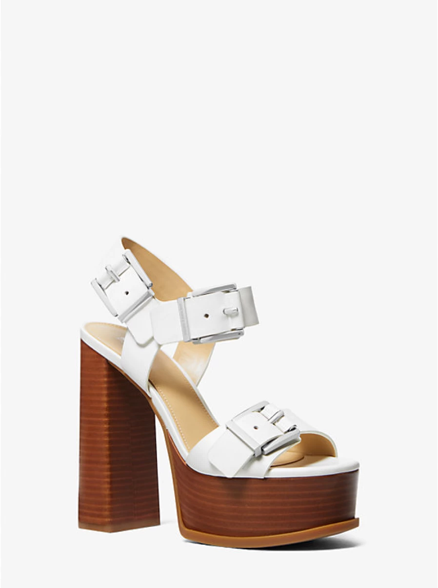 Michael Kors Women's Colby Leather Platform Sandals