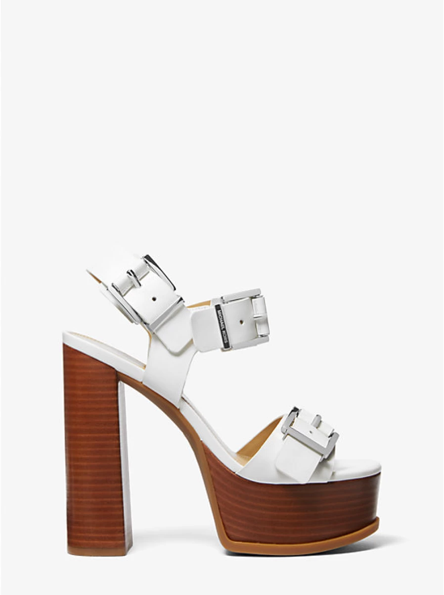 Michael Kors Women's Colby Leather Platform Sandals