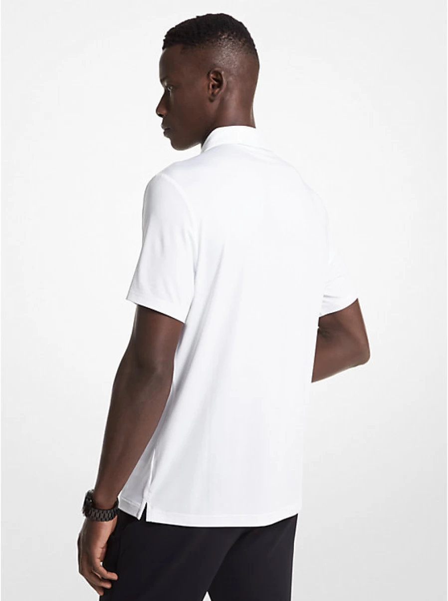 Michael Kors Men's Stretch Jersey Golf Polo Shirt with Logo - Comfortable & Stylish Performance Wear