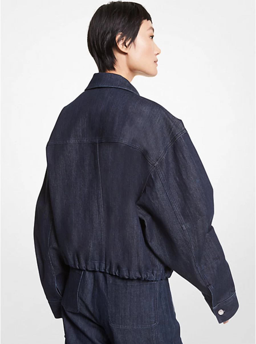 Michael Kors Women's Denim Oversized Anorak Jacket