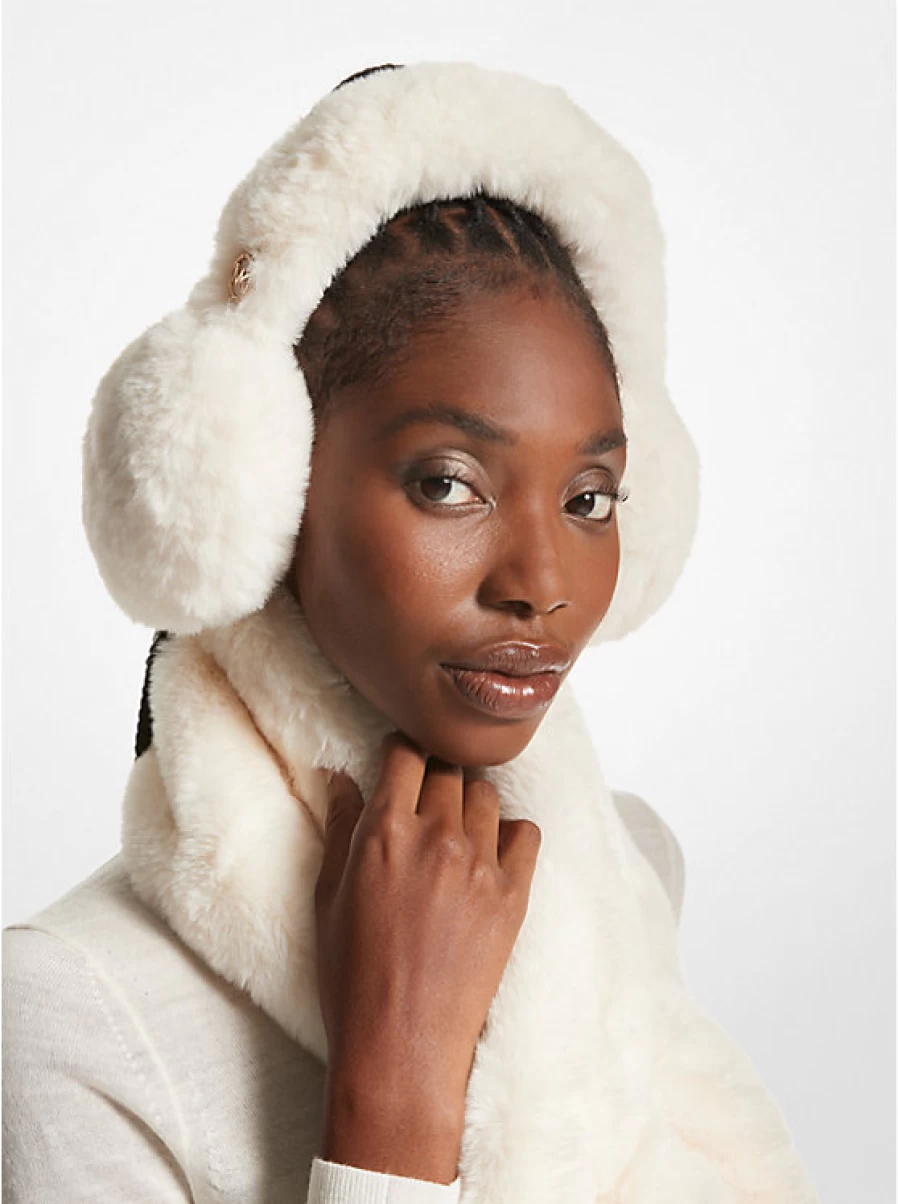 Michael Kors Women's Faux Fur Earmuffs - Winter Fashion Accessory