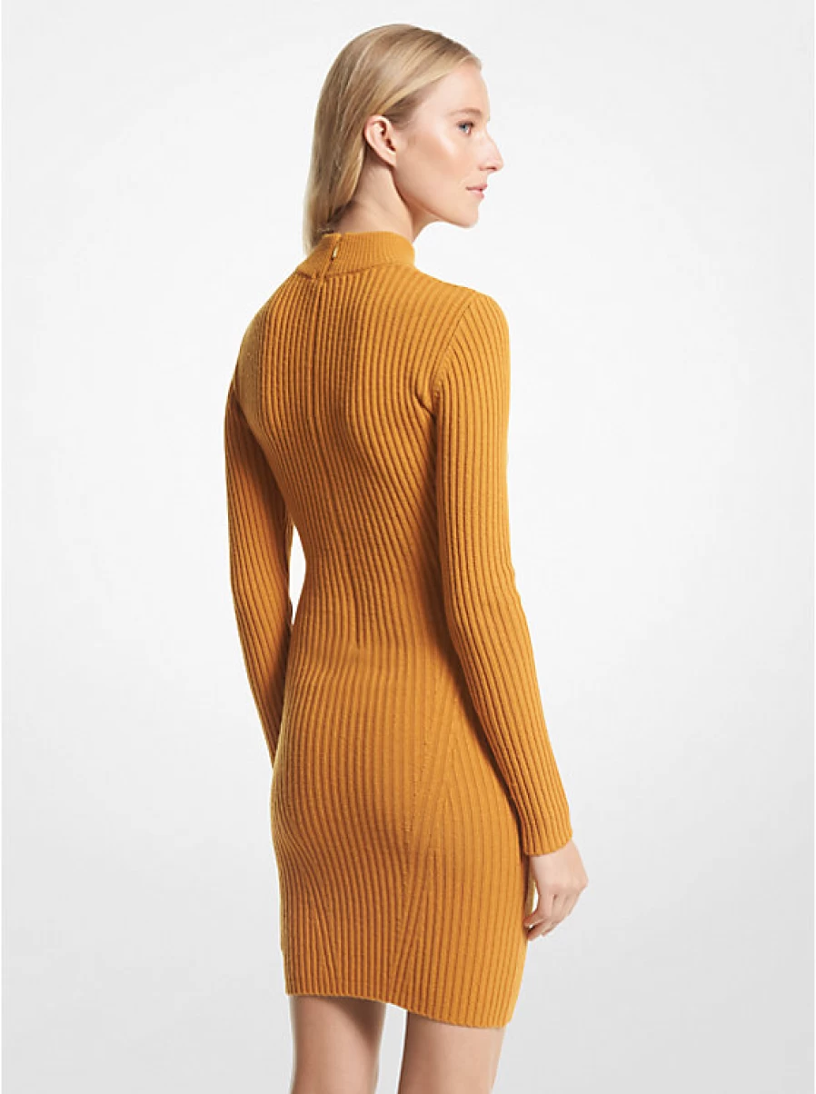 Michael Kors Women's Ribbed Merino Wool Blend Dress
