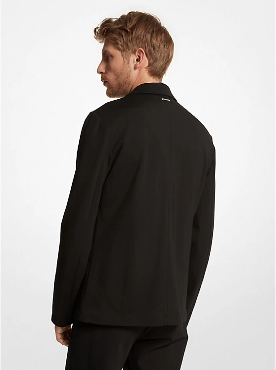 Michael Kors Men's Stretch Rome Stitch Knit Blazer - Comfortable Tailored Fit Jacket