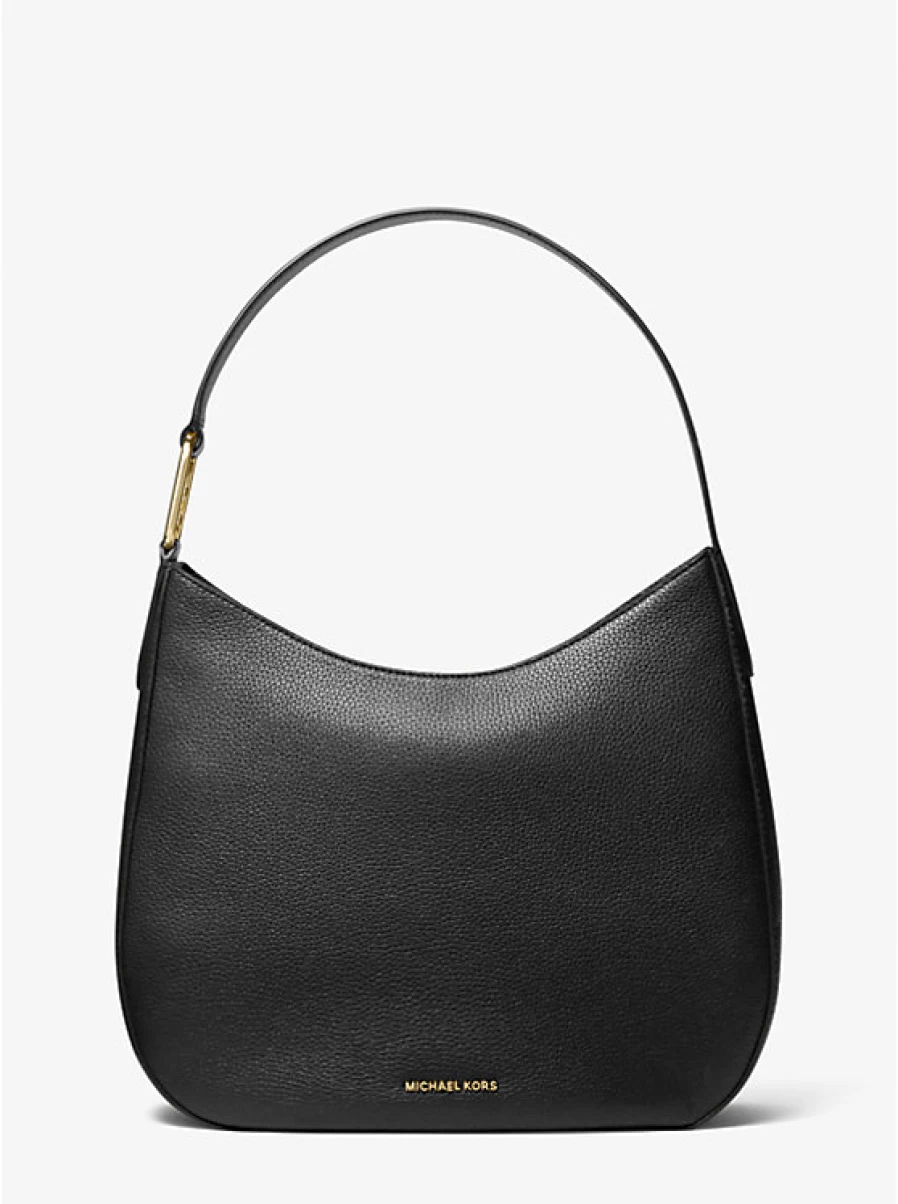 Michael Kors Women's Kensington Large Bohemian Leather Backpack with Signature Logo, Grained Shoulder Bag