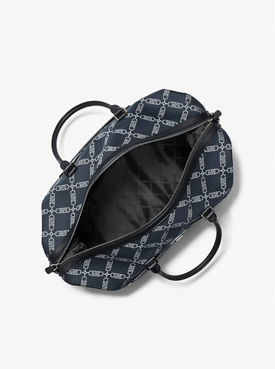 Michael Kors Hudson Jacquard Travel Bag for Men with Empire Logo - Stylish Durable Carry-On