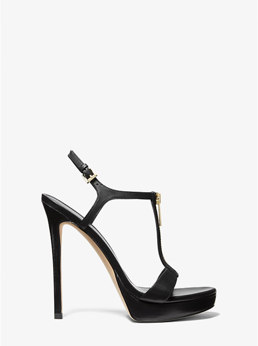 Michael Kors Women's Berkley Leather Sandals with Stiletto Heel