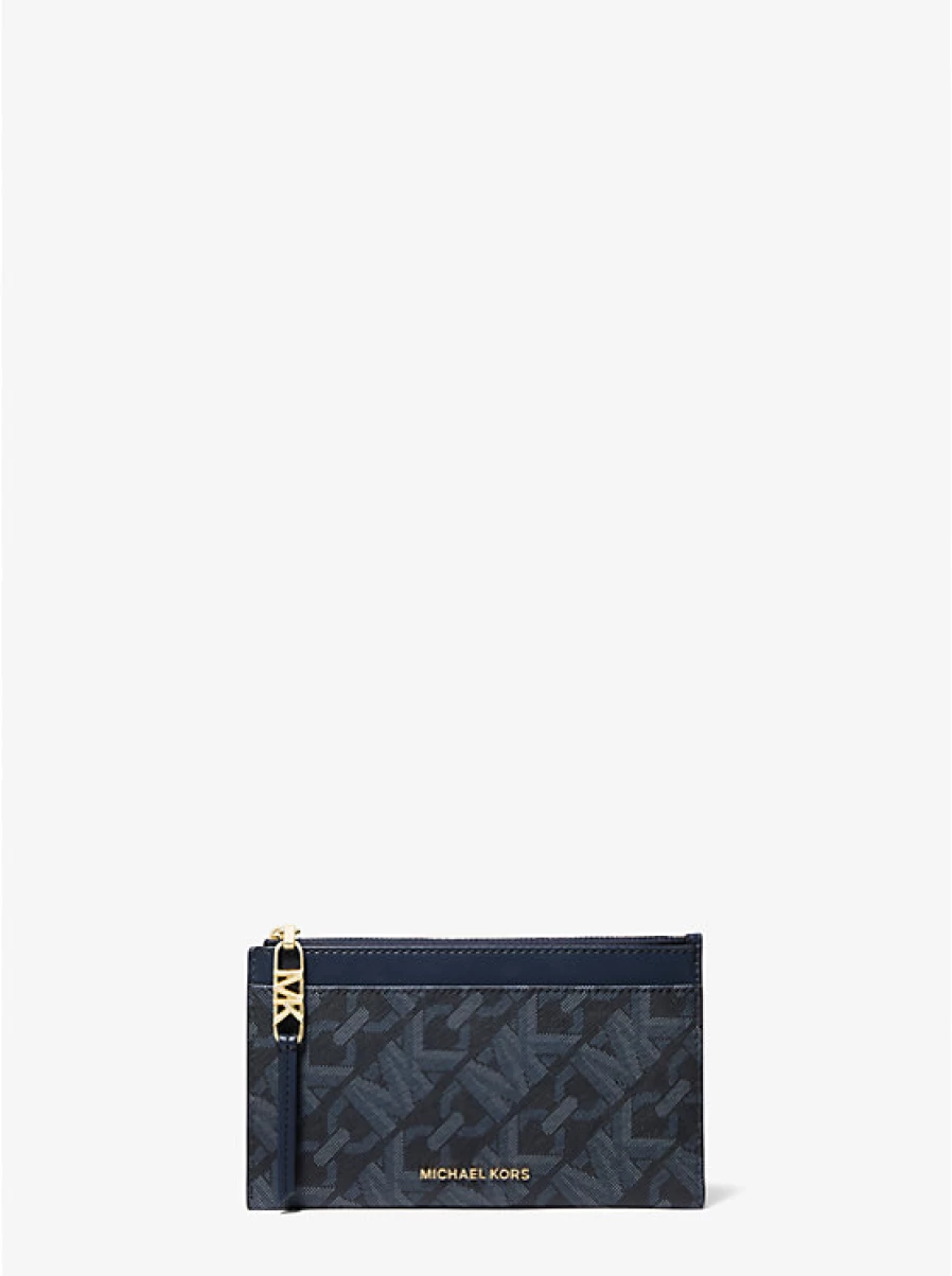Michael Kors Women's Large Empire Leather Card Holder Wallet for RFID Protection