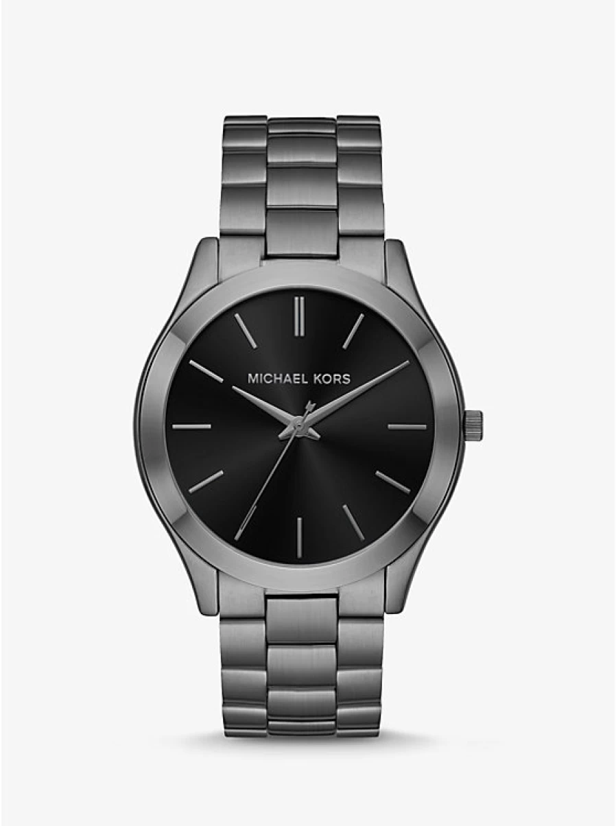 Michael Kors Women's Oversized Slim Runway Gunmetal Tone Watch